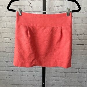 J Crew Orange Mini Skirt Size 0